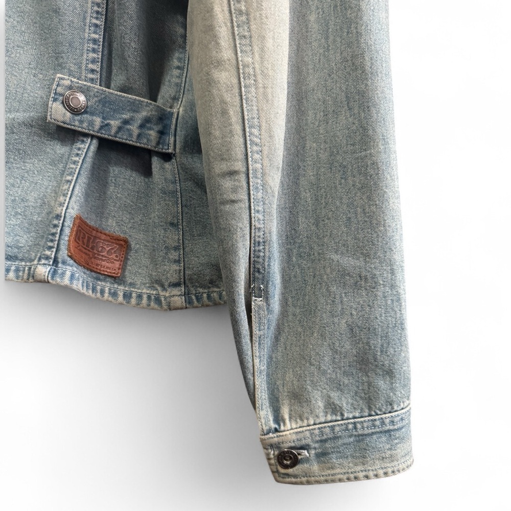 Lauren Ralph Lauren Denim Jacket Corduroy Collar Women’s Large Preppy Classic - Picture 9 of 12